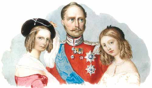 Николай I, Александра и их дочь, неизвестный художник