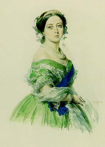 СКоролева Виктория, 1855 год, художник Franz Xaver Winterhalter